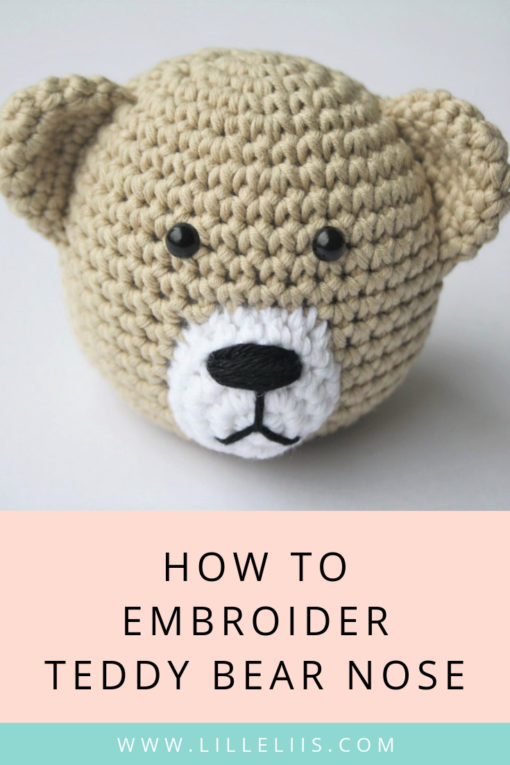 how to embroider teddy bear eyes