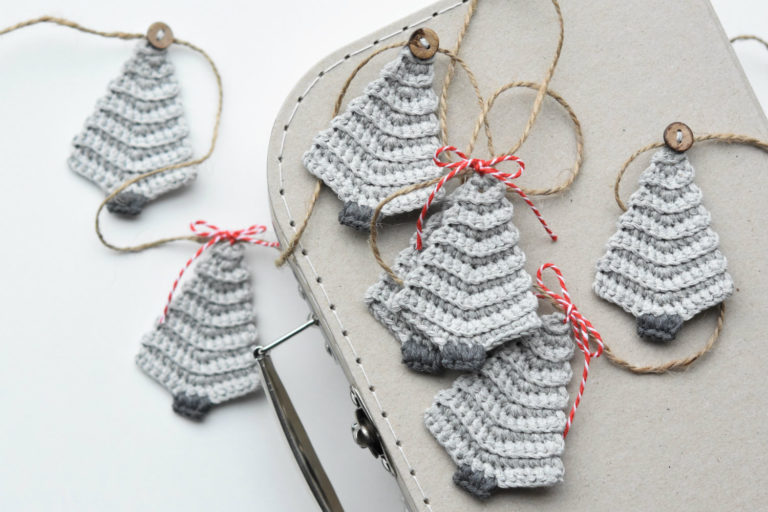 Christmas tree garland pattern | Crochet Christmas garland| lilleliis