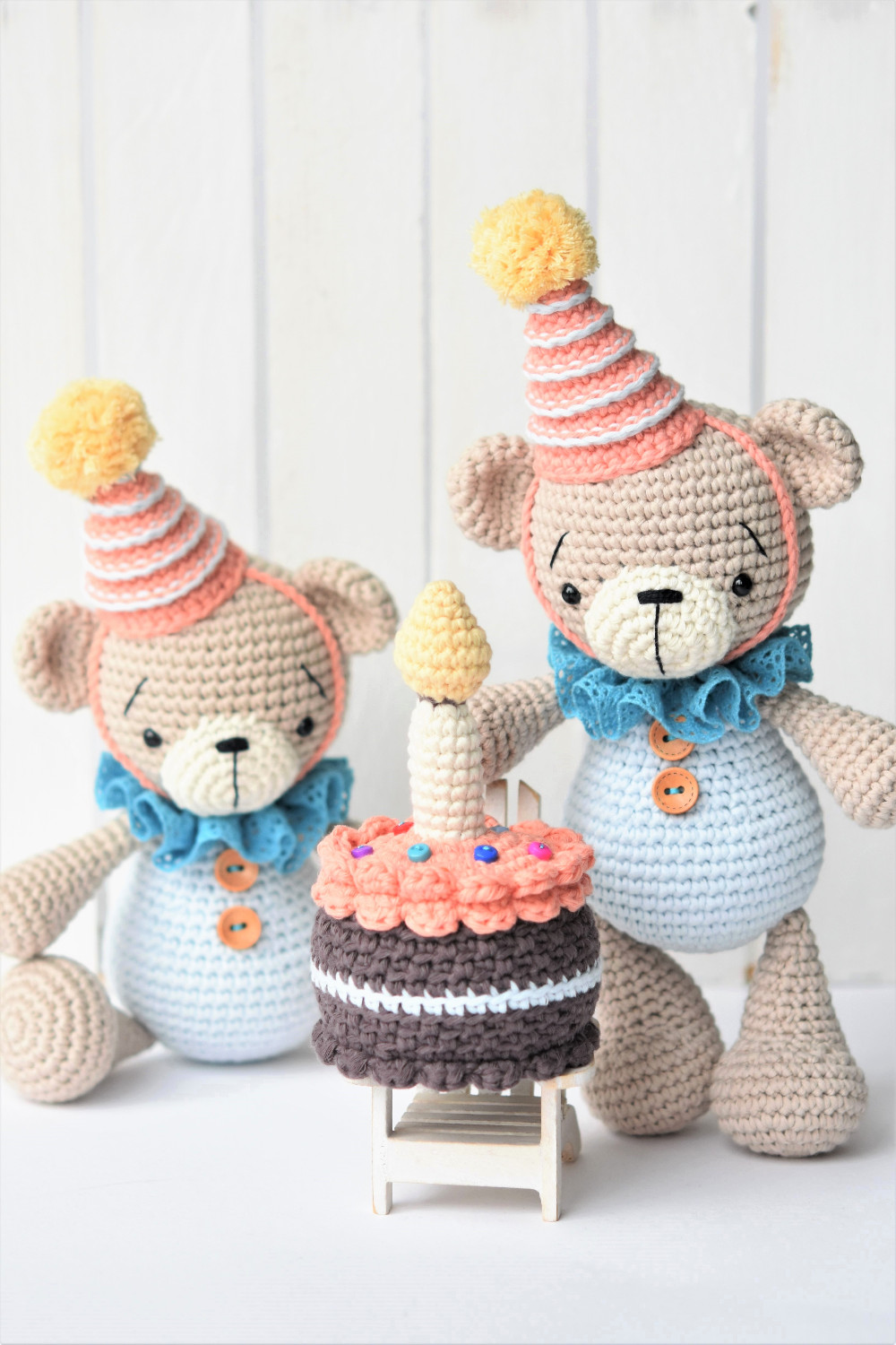 Birthday Bear And Yummy Cake Amigurumi Pattern Lilleliis