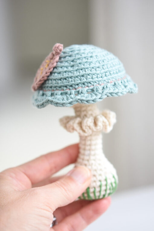 crochet mushroom baby gift