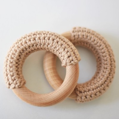 how to cover a wooden ring with crochet