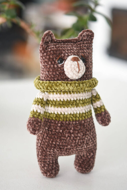 Crochet chenille bear