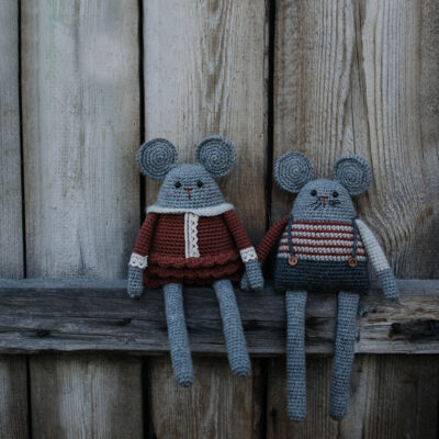 crochet rag doll mouse